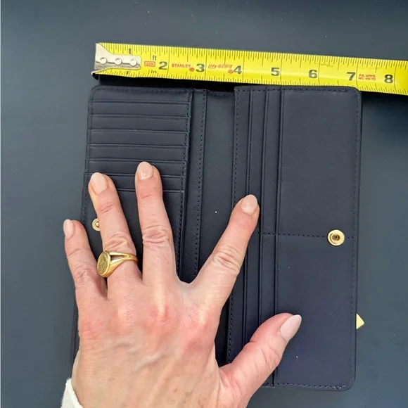 Tory Burch Slim Black Patent Wallet - Picture 4 of 6